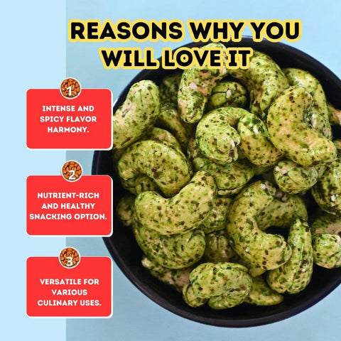 Healthy Master Cashew Nuts | Kaju | Green Chilli Flavour